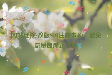 网站迁移/改版SEO注意事项，避免流量断崖式下跌