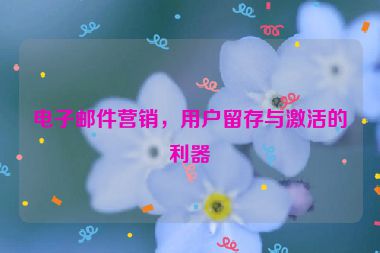 电子邮件营销，用户留存与激活的利器
