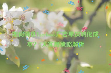 如何降低Facebook广告单次转化成本？7大实用策略解析