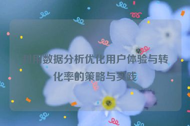 利用数据分析优化用户体验与转化率的策略与实践