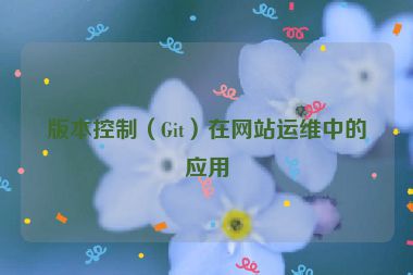 版本控制（Git）在网站运维中的应用