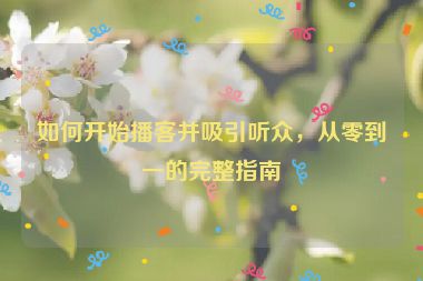 如何开始播客并吸引听众，从零到一的完整指南