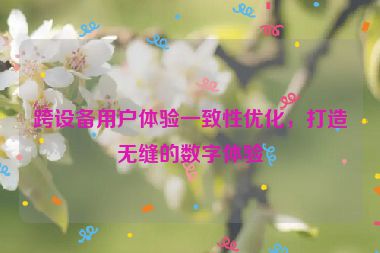 跨设备用户体验一致性优化，打造无缝的数字体验