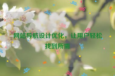 网站导航设计优化，让用户轻松找到所需