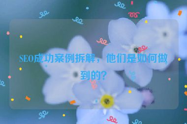 SEO成功案例拆解，他们是如何做到的？