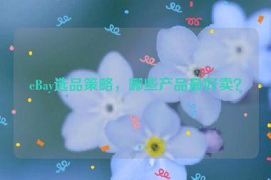 eBay选品策略，哪些产品最好卖？