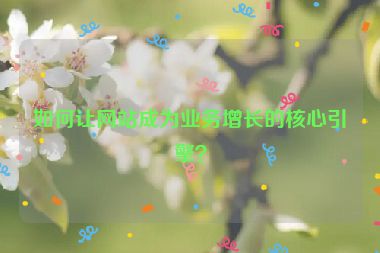 如何让网站成为业务增长的核心引擎？