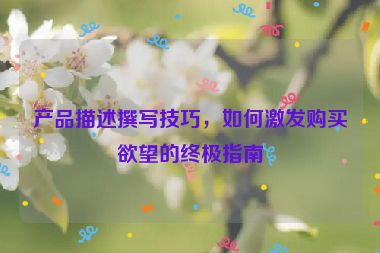产品描述撰写技巧，如何激发购买欲望的终极指南