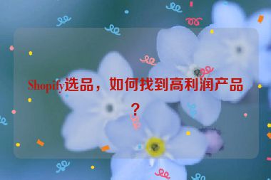 Shopify选品，如何找到高利润产品？