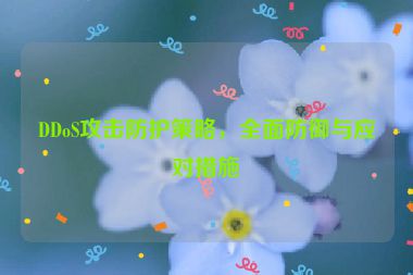 DDoS攻击防护策略，全面防御与应对措施